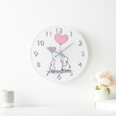 Elefant-Liebe Große Wanduhr (Zuhause)