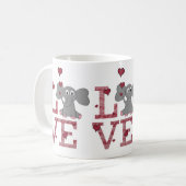 Elefant-Liebe Kaffeetasse (Vorderseite Links)