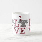 Elefant-Liebe Kaffeetasse (Mittel)