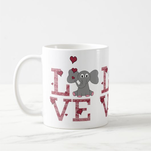 Elefant-Liebe Kaffeetasse (Links)