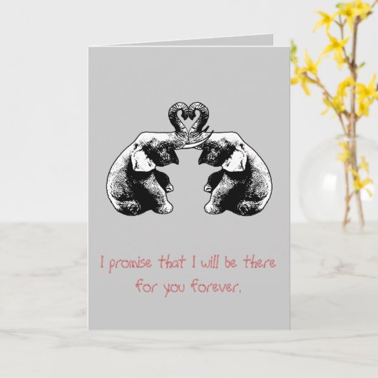 Elefant-Liebe Karte (Gelbe Blume)