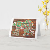 Elefant-Liebe Karte (Gelbe Blume)