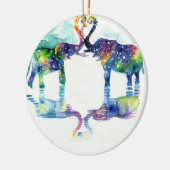 Elefant Liebe Keramik Ornament (Links)