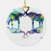 Elefant Liebe Keramik Ornament (Hinten)
