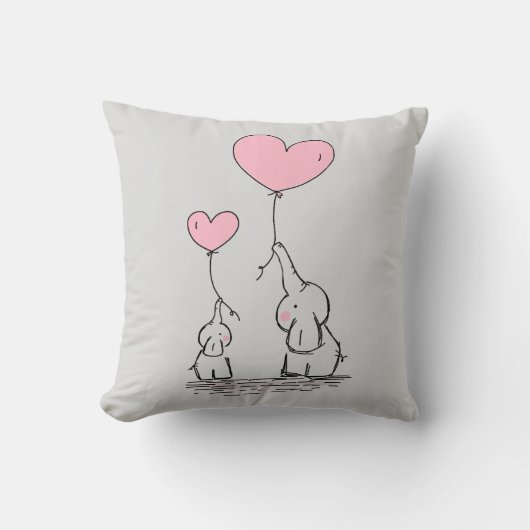 Elefant-Liebe Kissen (Vorderseite)