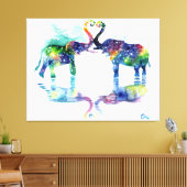 Elefant Liebe Leinwanddruck (Insitu (Wohnzimmer))