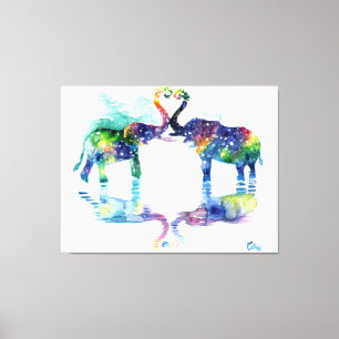 Elefant Liebe Leinwanddruck
