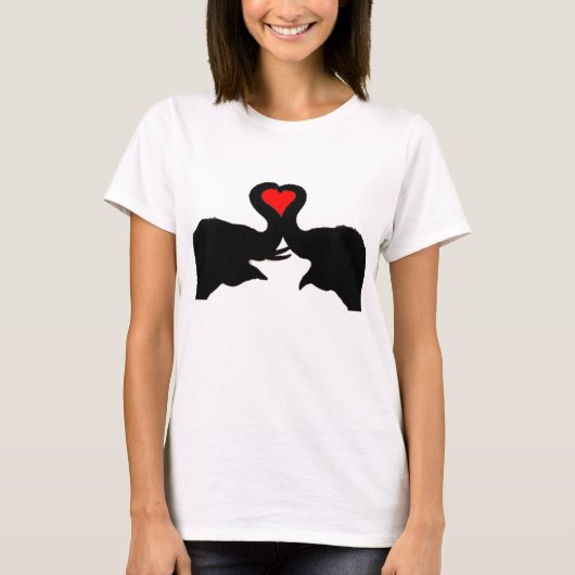 Elefant-Liebe-Mädchent-stück T-Shirt (Vorderseite)