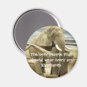 Elefant-Liebe Magnet (Vorderseite/Rückseite)