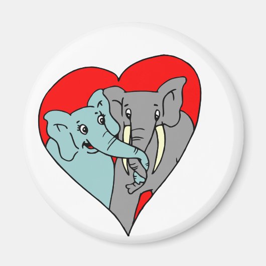 Elefant-Liebe Magnet (Vorne)