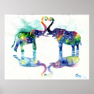 Elefant Liebe Poster