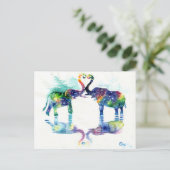 Elefant Liebe Postkarte (Stehend Vorderseite)