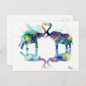Elefant Liebe Postkarte (Vorne/Hinten)