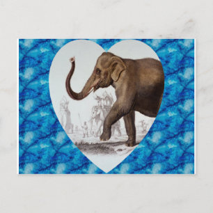 Elefant Liebe Postkarte