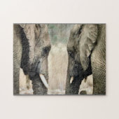 Elefant-Liebe Puzzle (Horizontal)