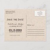 Elefant Liebe Save the Date Ankündigungspostkarte (Rückseite)