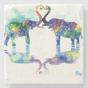 Elefant Liebe Steinuntersetzer