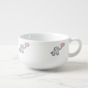 Elefant-Liebe-Suppenschüssel-Tasse Große Suppentasse