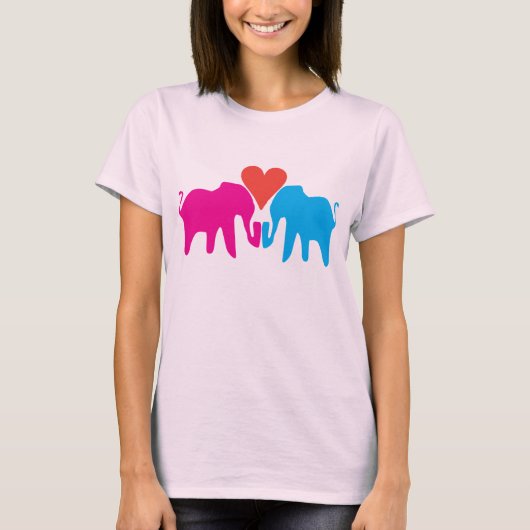 Elefant-Liebe T-Shirt (Vorderseite)