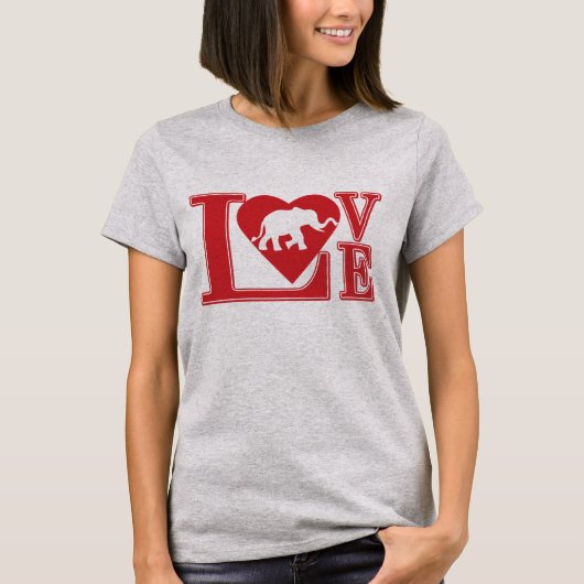 Elefant-Liebe T-Shirt (Vorderseite)