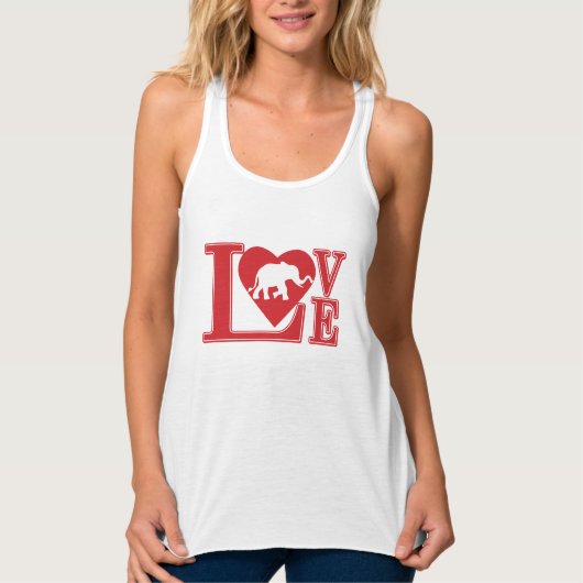 Elefant-Liebe Tank Top (Vorderseite)