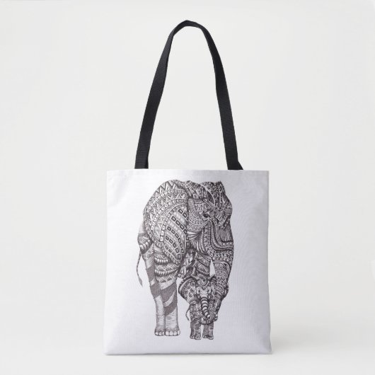 Elefant-Liebe-Taschen-Tasche Tasche (Vorderseite)