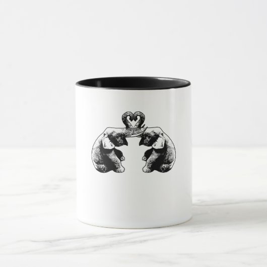Elefant-Liebe Tasse (Zentrum)