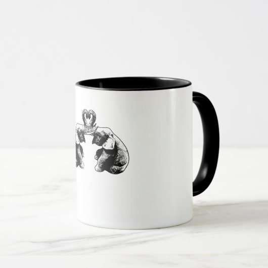 Elefant-Liebe Tasse (VorderseiteRechts)