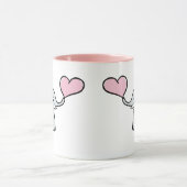 Elefant-Liebe-Tasse - Rosa Tasse (Zentrum)