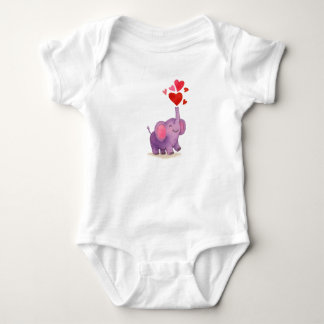 Elefant Liebesherzen Baby Strampler