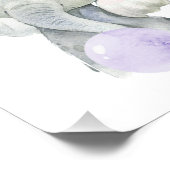 Elefant, Lila Kaugummi, geschlechtsneutral Fotodruck (Ecke)