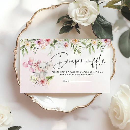 Elefant, Little Erdnussdiaper-Eintrittskarte Begleitkarte