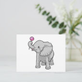 Elefant-Lutscher Postkarte (Stehend Vorderseite)