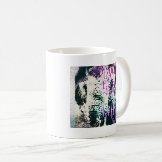 Elefant macht die Welt zu einem besseren Ort Kaffeetasse (VorderseiteRechts)