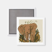 Elefant Magnet (Vorderseite/Rückseite)