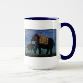 Elefant-Malerei Tasse