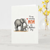 Elefant-Mama-Muttertagskarte Karte (Gelbe Blume)