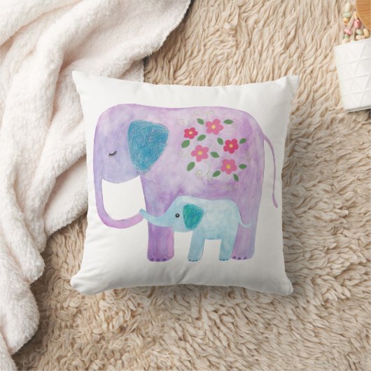 Elefant-Mama-u. -baby Kissen-niedliches Kissen (Decke)