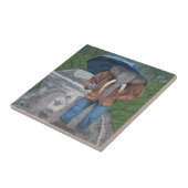 Elefant Man Walking Hunde Fantasy Art Keramik Tile Fliese (Seite)