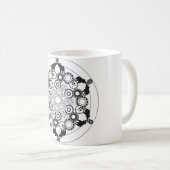 Elefant-Mandala Kaffeetasse (VorderseiteRechts)