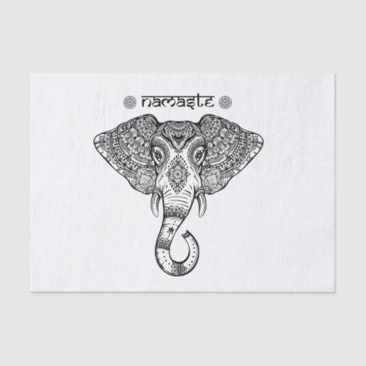 Elefant-MandalaSeidenpapier Seidenpapier (Vorderseite)