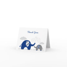 Elefant-Marine-blaues Grau-Babyparty danken Ihnen