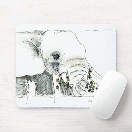 Elefant-Mausunterlage Mousepad (Mit Mouse)