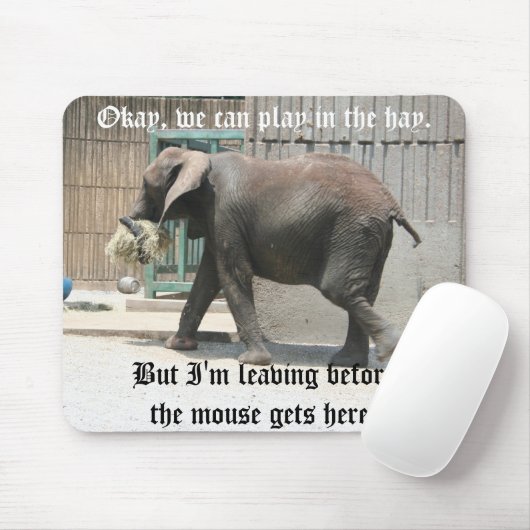 Elefant-Mausunterlage Mousepad (Mit Mouse)