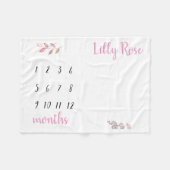 Elefant-Meilenstein-Decke Fleecedecke (Vorderseite (Horizontal))