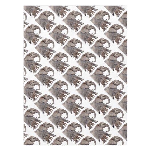 Elefant mit Baby Elephant Tischdecke (Vorderseite)