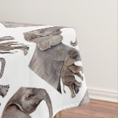 Elefant mit Baby Elephant Tischdecke (Beispiel)