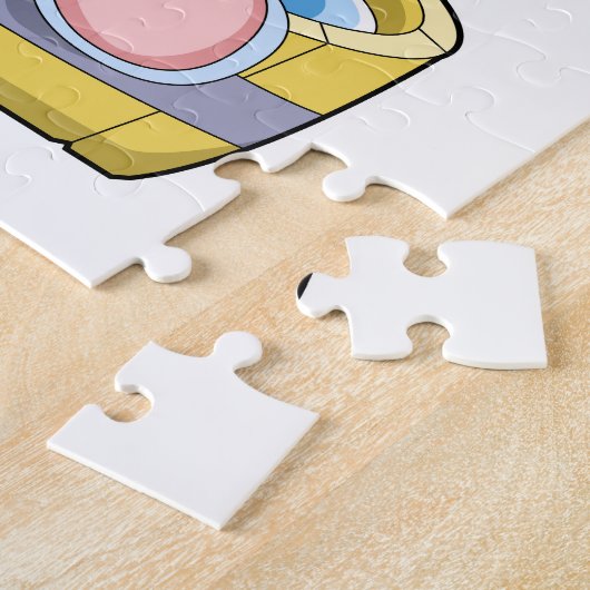 Elefant mit Badewanne voller Wasser Puzzle (Seite)