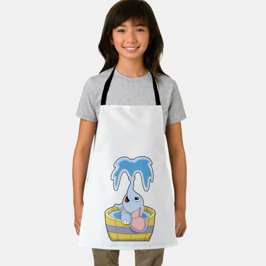 Elefant mit Badewanne voller Wasser Schürze (Insitu)