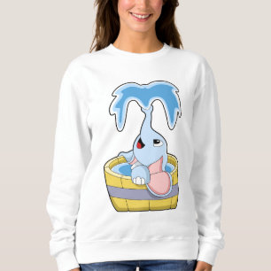Elefant mit Badewanne voller Wasser Sweatshirt